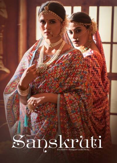 Sanskruti By Shubh Shree Creation Silk Digital Printed Saree Collection